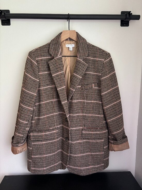Topshop Jackets & Blazers - TOPSHOP PLAID BLAZER JACKET U.S 8